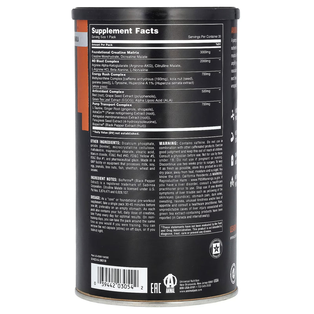 Animal | Pre Workout Pump, Pill Packs